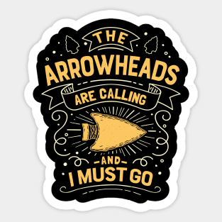 Funny Arrowhead Collecting Vintage Look Sticker